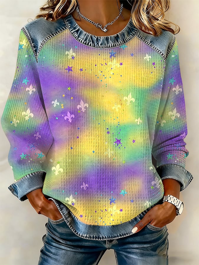 Women's Casual Print Long-Sleeve Sweatshirt