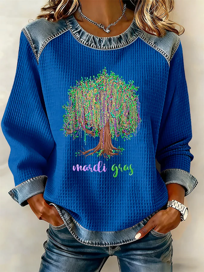 Women's Casual Print Long-Sleeve Sweatshirt - Image 3