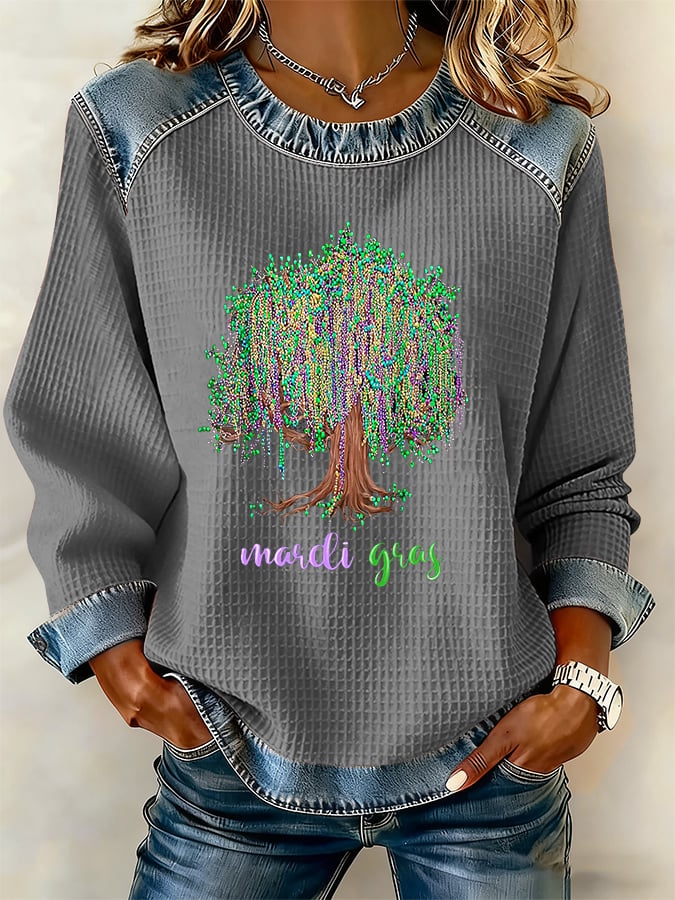 Women's Casual Print Long-Sleeve Sweatshirt - Image 4
