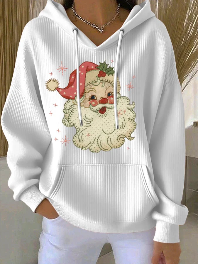 Women's Casual Santa Claus Christmas Hoodie - Image 2
