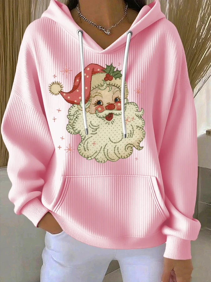 Women's Casual Santa Claus Christmas Hoodie - Image 4