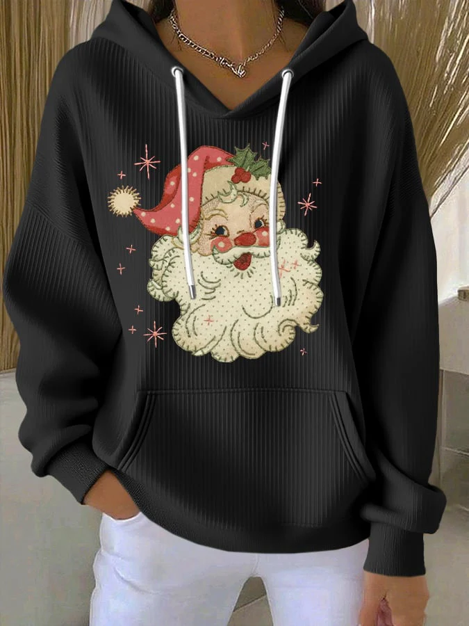 Women's Casual Santa Claus Christmas Hoodie - Image 5