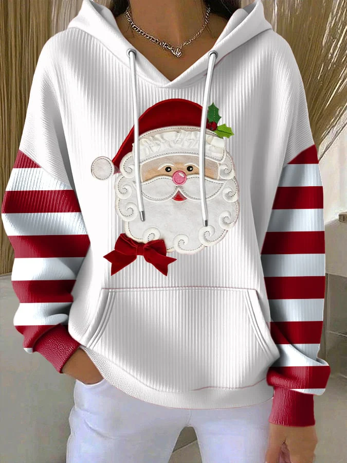 Women's Casual Santa Claus Christmas Hoodie - Image 2