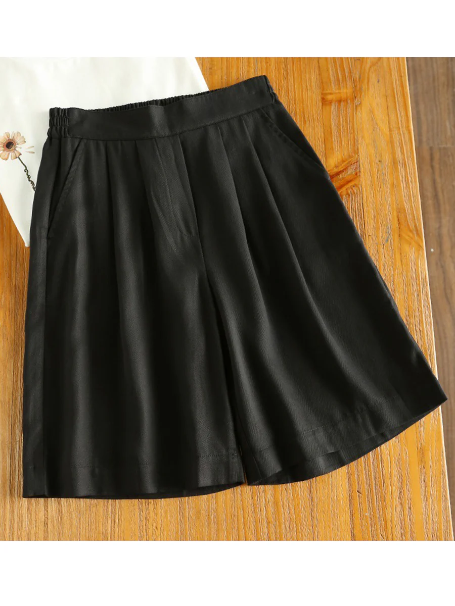 Women's Casual Tencel Cropped Pants - Image 5