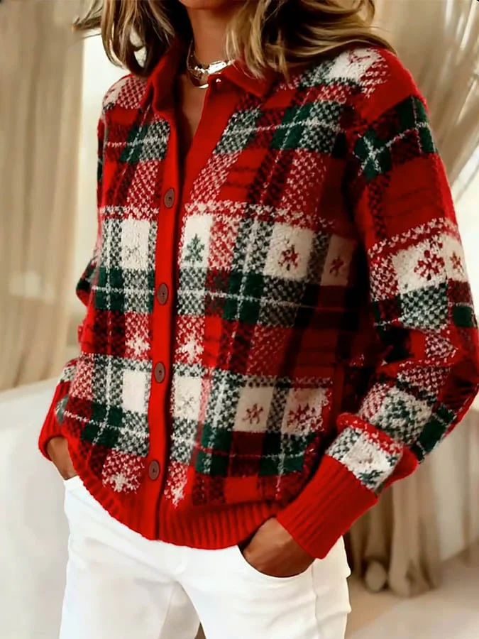 Women'S Casual Turndown Collar Sweater - Image 2