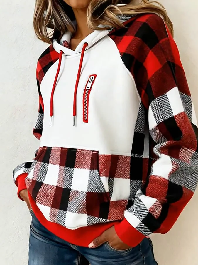 Women's Christmas Color Block Sweatshirt - Image 2