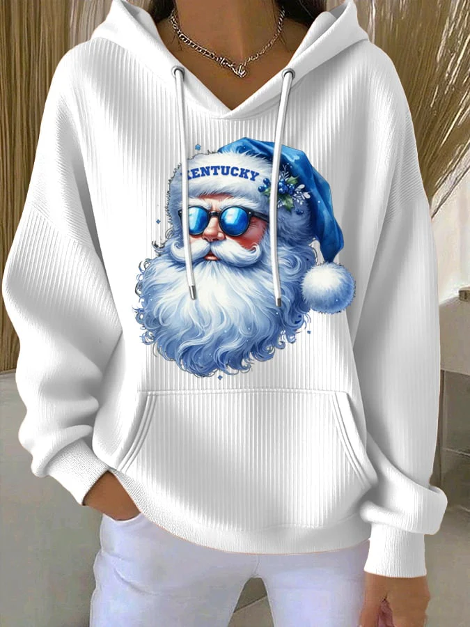 Women's Christmas Print Casual Hoodie - Image 3