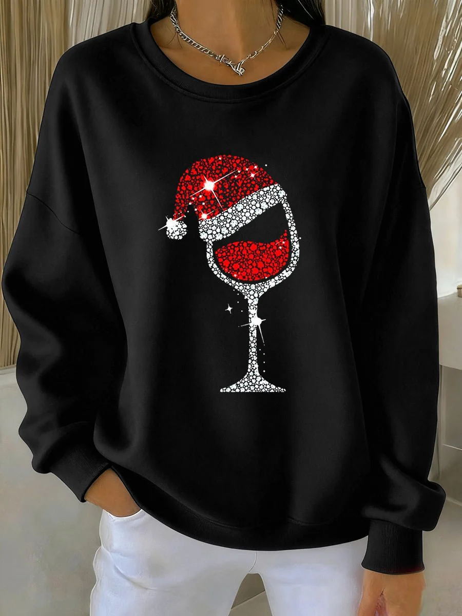 Women's Christmas Print Casual Sweatshirt - Image 2