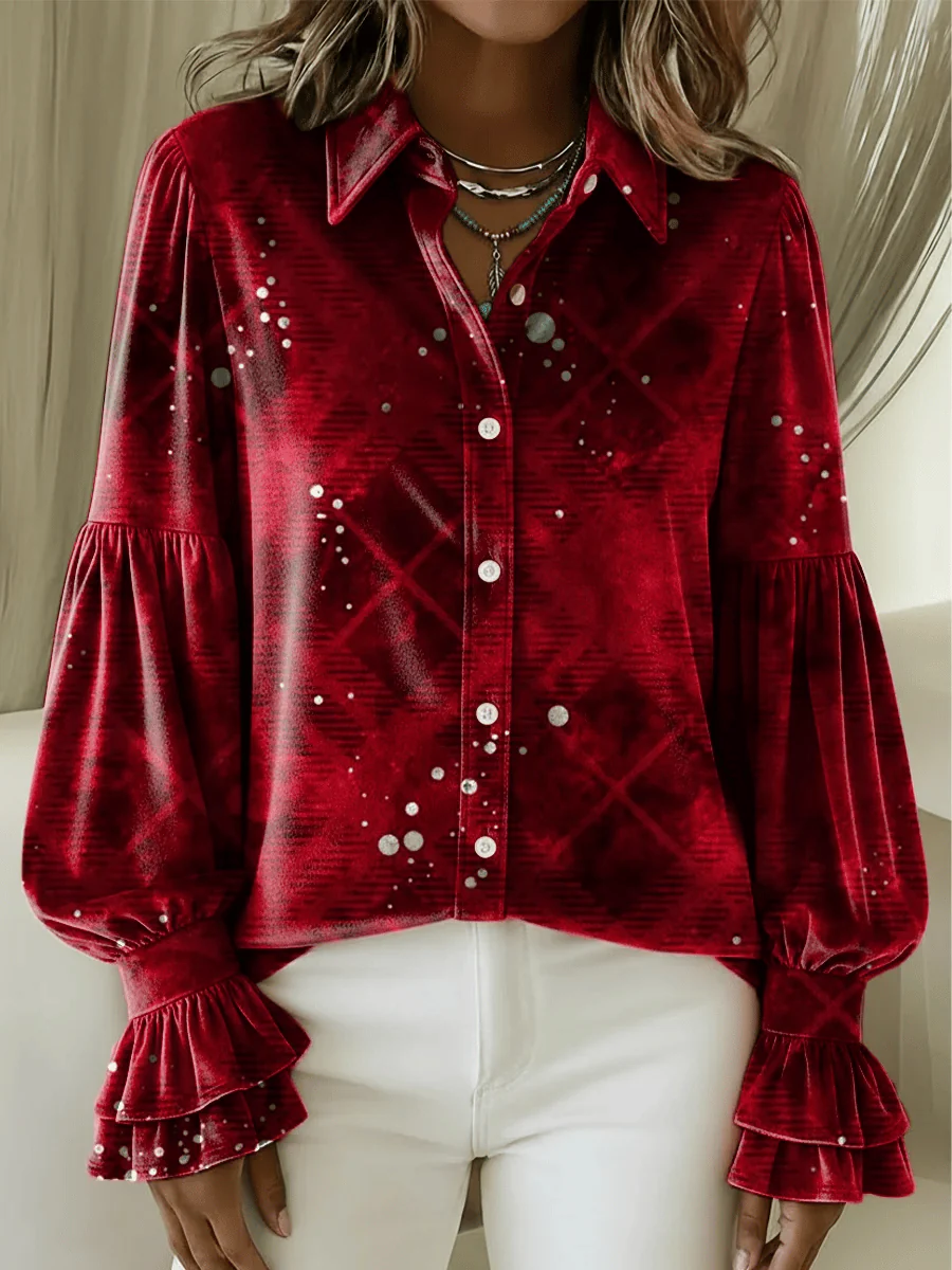 Women's Christmas Printed Blouse