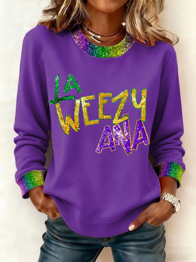 Women's Fashion Carnival Casual Crew Neck Sweatshirt