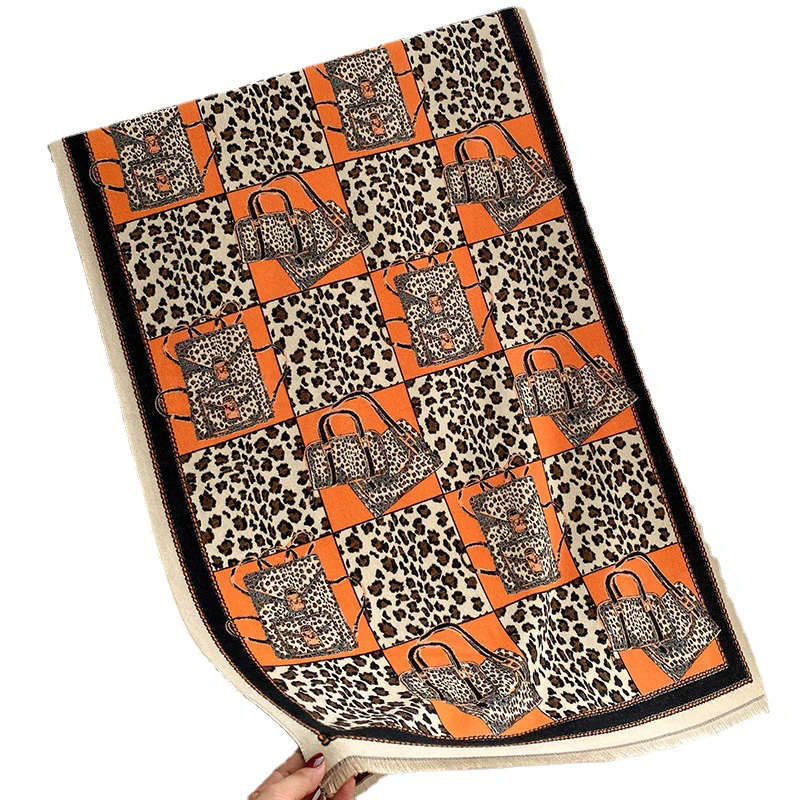 Women's Fashion Leopard Jacquard Scarf - Image 4