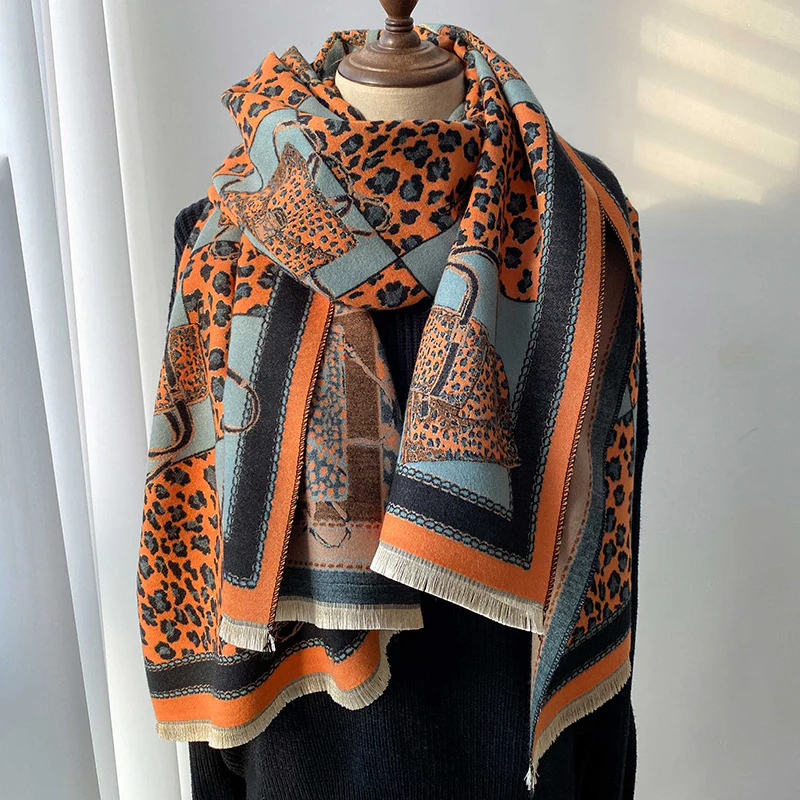 Women's Fashion Leopard Jacquard Scarf - Image 7
