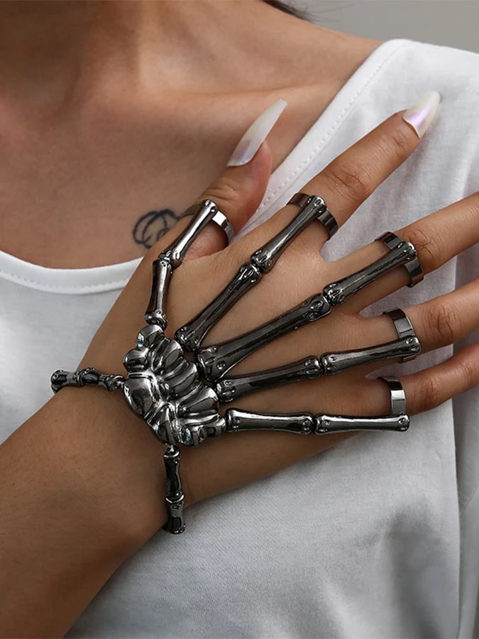 Women's Halloween Ring Bracelet All-in-One Chain - Image 3