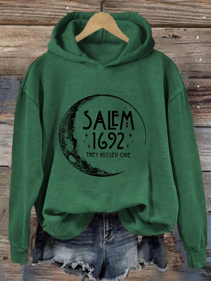 Women's Halloween Salem 1692 They Missed One Casual Hoodie - Image 2