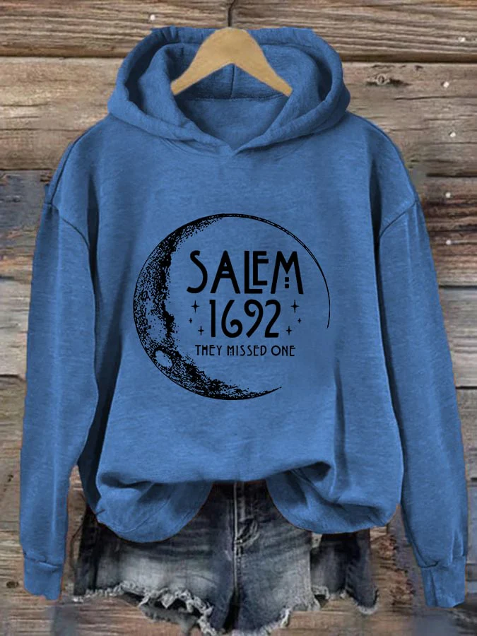 Women's Halloween Salem 1692 They Missed One Casual Hoodie - Image 3