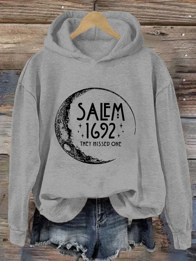 Women's Halloween Salem 1692 They Missed One Casual Hoodie - Image 5