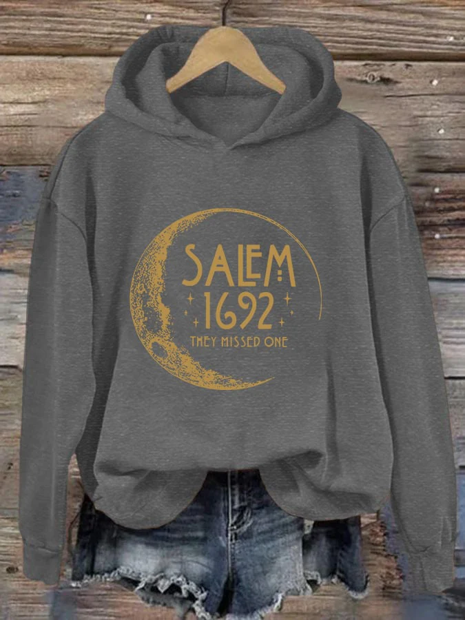 Women's Halloween Salem 1692 They Missed One Casual Hoodie - Image 6