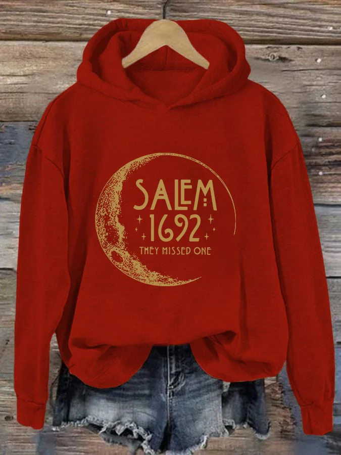 Women's Halloween Salem 1692 They Missed One Casual Hoodie - Image 8