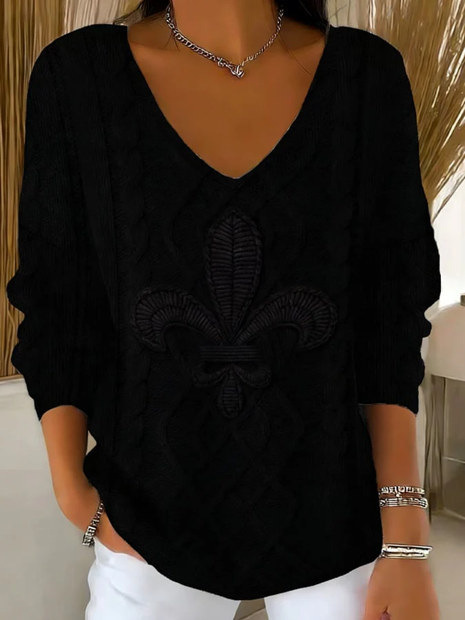 Women's Mardi Gras Print Casual Sweatshirt - Image 4