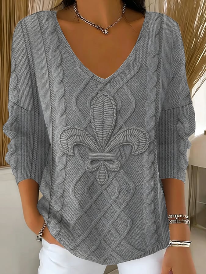 Women's Mardi Gras Print Casual Sweatshirt - Image 6