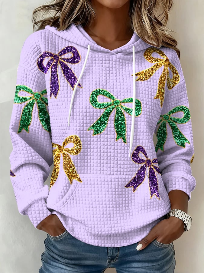 Women's Mardi Gras Print Casual Sweatshirt