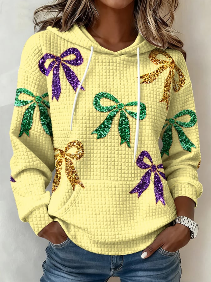 Women's Mardi Gras Print Casual Sweatshirt - Image 5