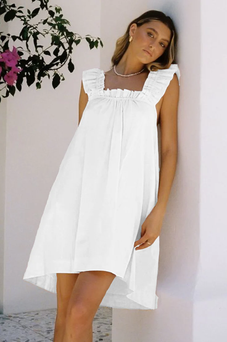 Women's Printed Ruffle Mid-Length Nightgown - Image 10