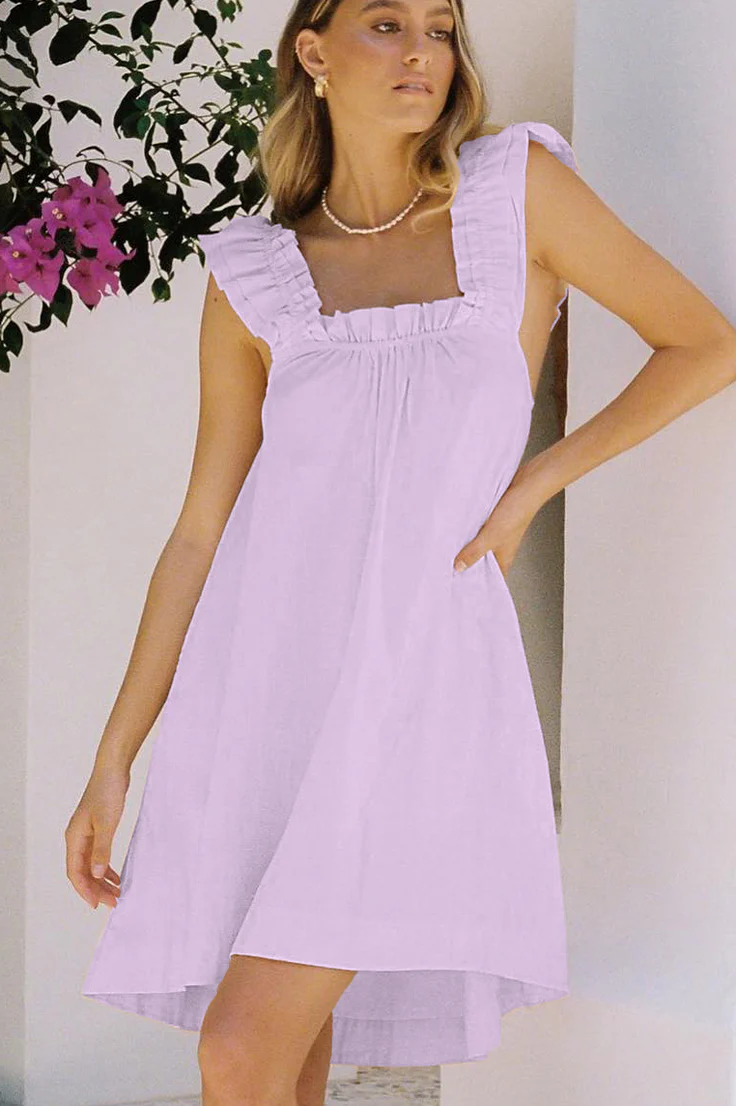 Women's Printed Ruffle Mid-Length Nightgown - Image 14