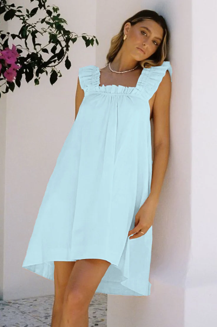 Women's Printed Ruffle Mid-Length Nightgown - Image 4