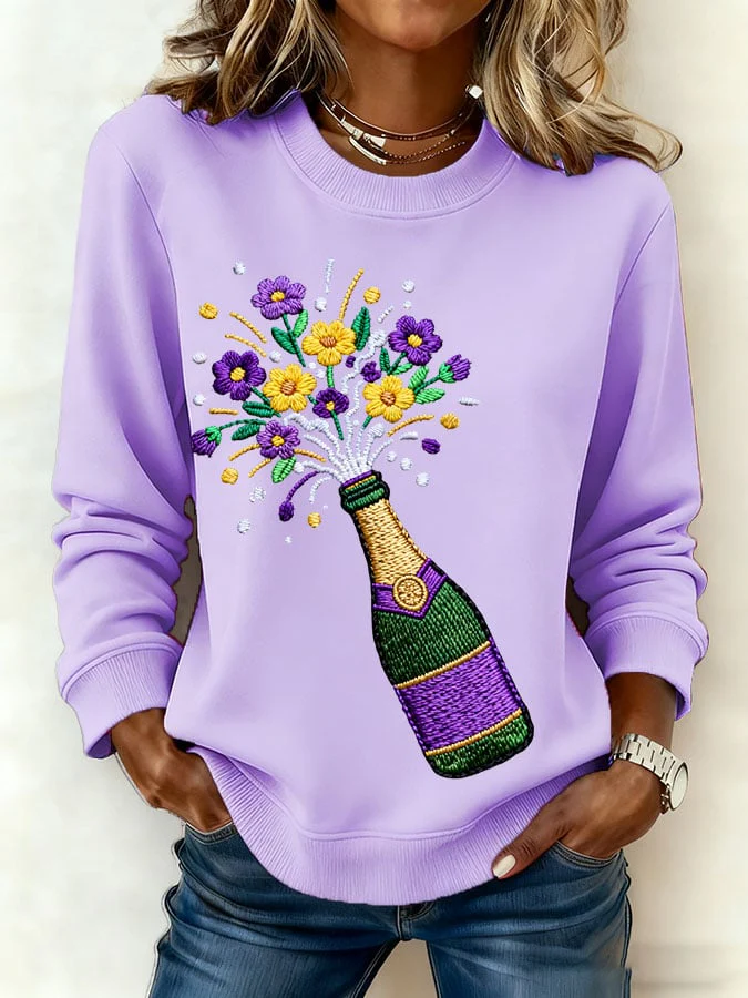 Women's Retro Print Sweatshirt