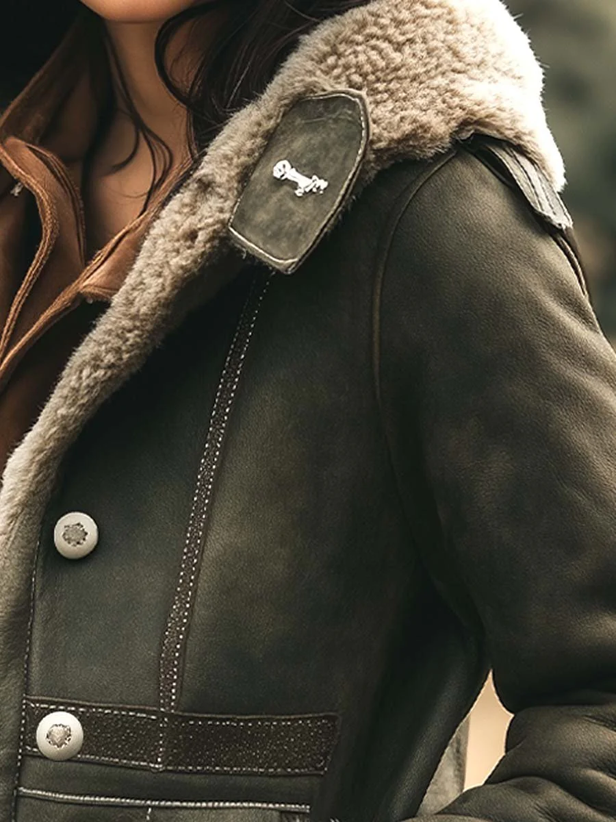 Women's Retro Suede Thick Warm Coat - Image 2