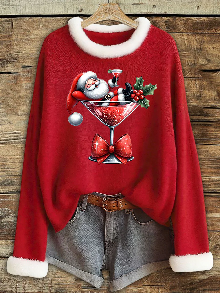 Women's Santa Claus Printed Tops