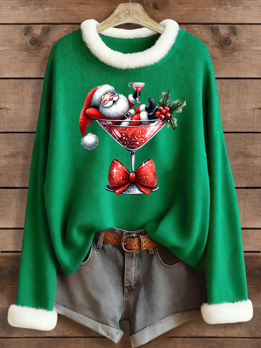Women's Santa Claus Printed Tops - Image 2