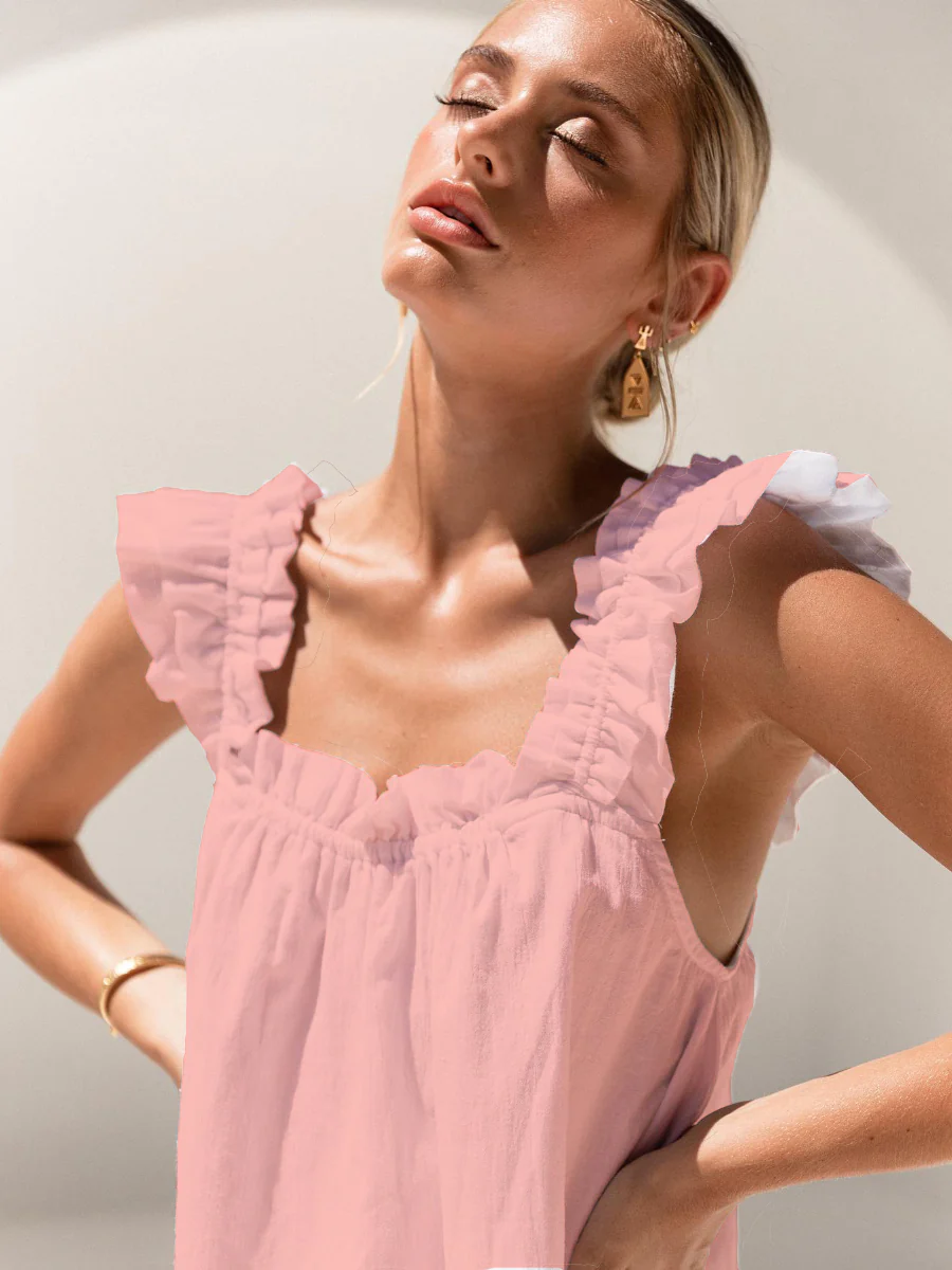 Women's Short Tank Top Shorts Pajama Set - Image 4
