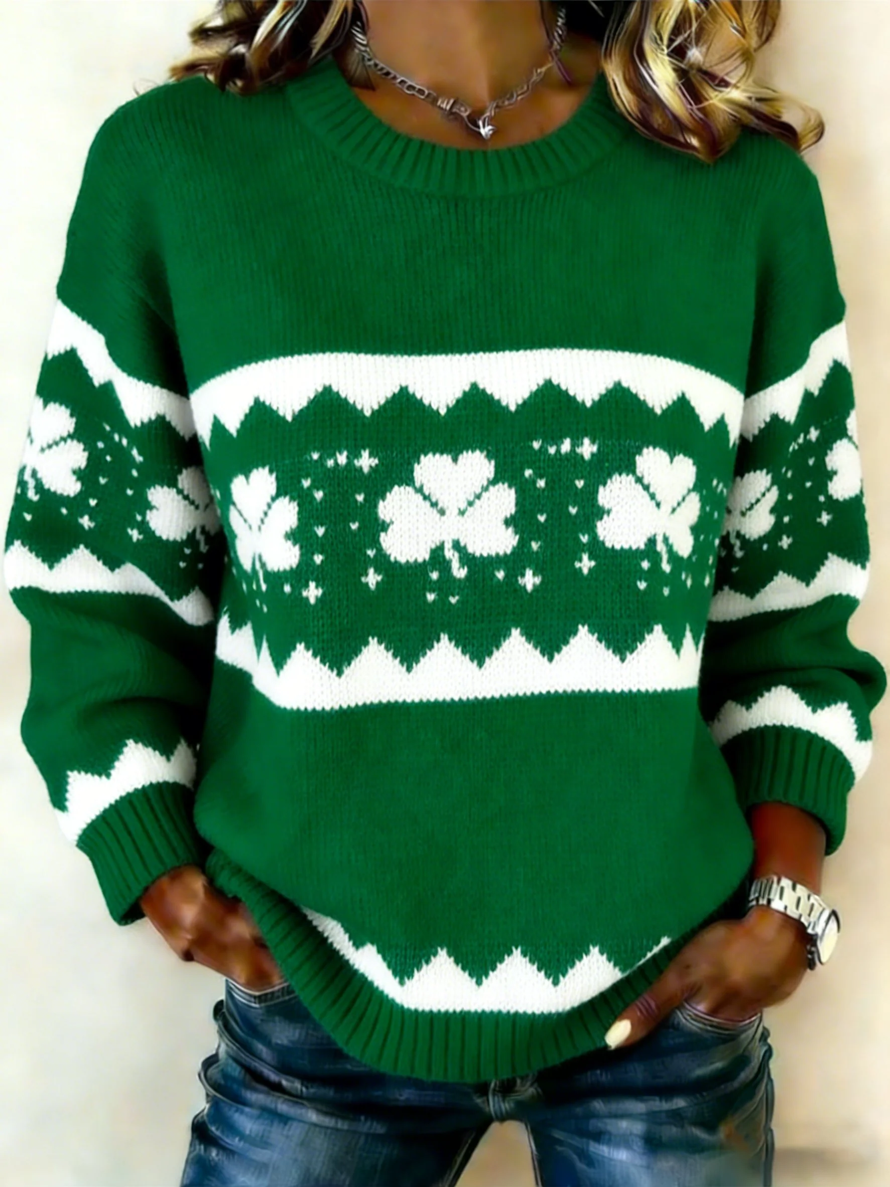 Women's St. Patrick's Day Knitted Top - Image 2