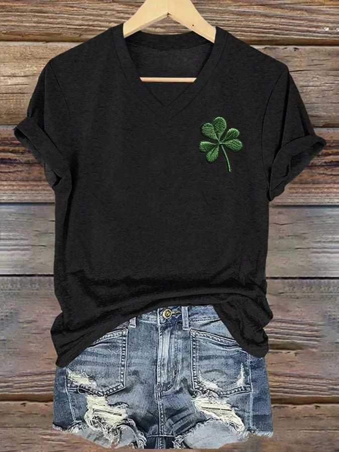 Women's St. Patrick's Day Printed Casual T-Shirt - Image 3