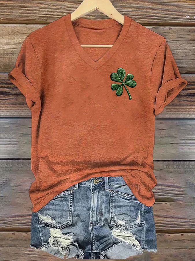 Women's St. Patrick's Day Printed Casual T-Shirt - Image 4