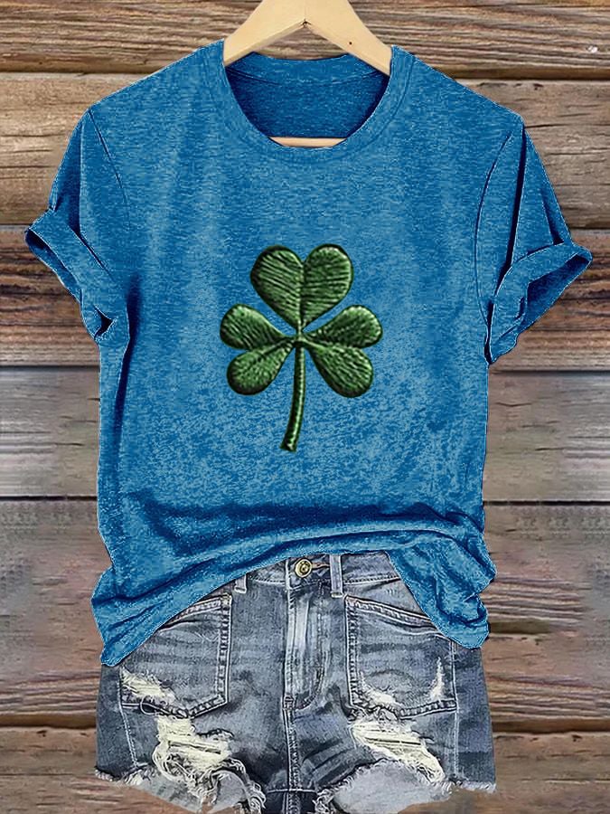 Women's St. Patrick's Day Printed Casual T-Shirt - Image 4
