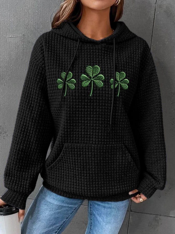 Women's St. Patrick's Day Printed Hooded Sweatshirt - Image 3