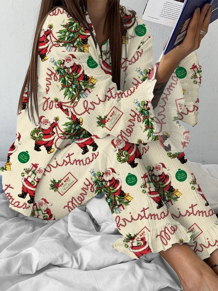 Women's Vintage Santa Pajama Set - Image 2