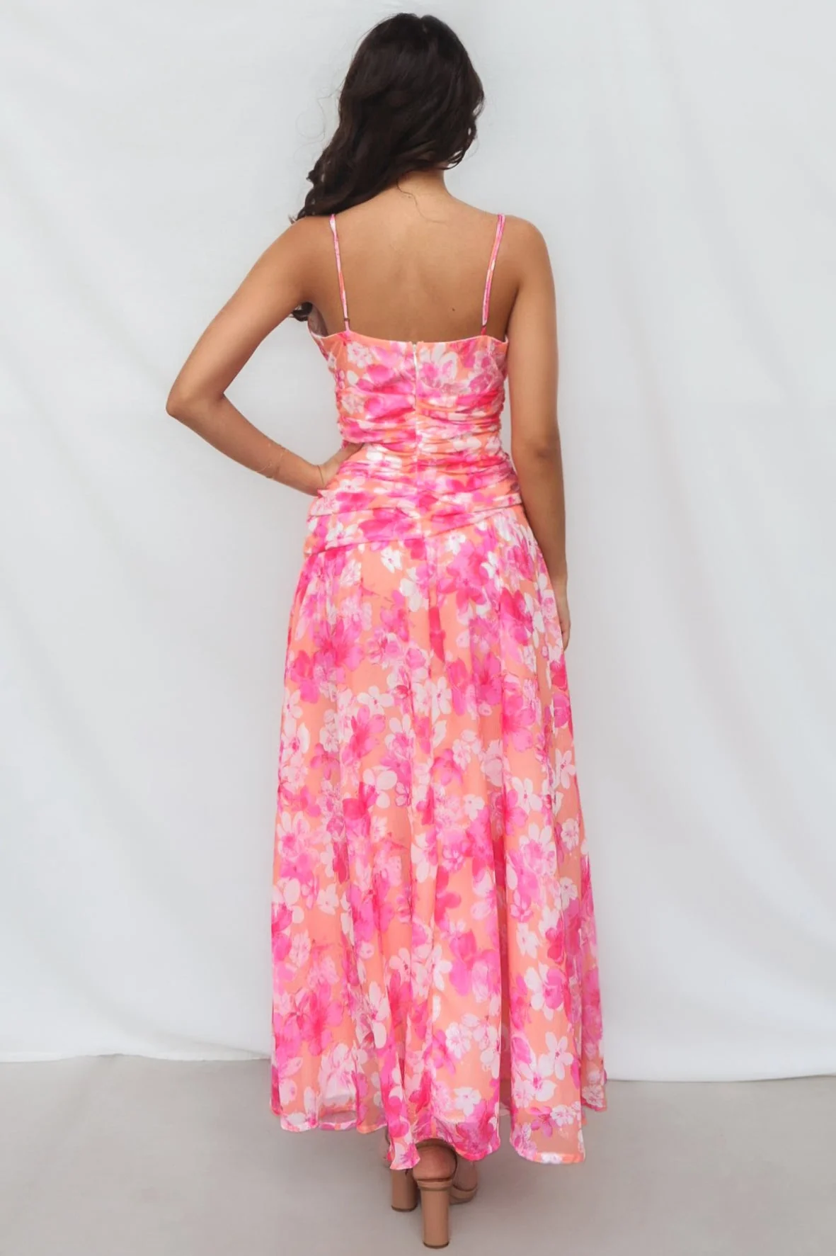 Yura Maxi Dress - Pink Floral - Image 4