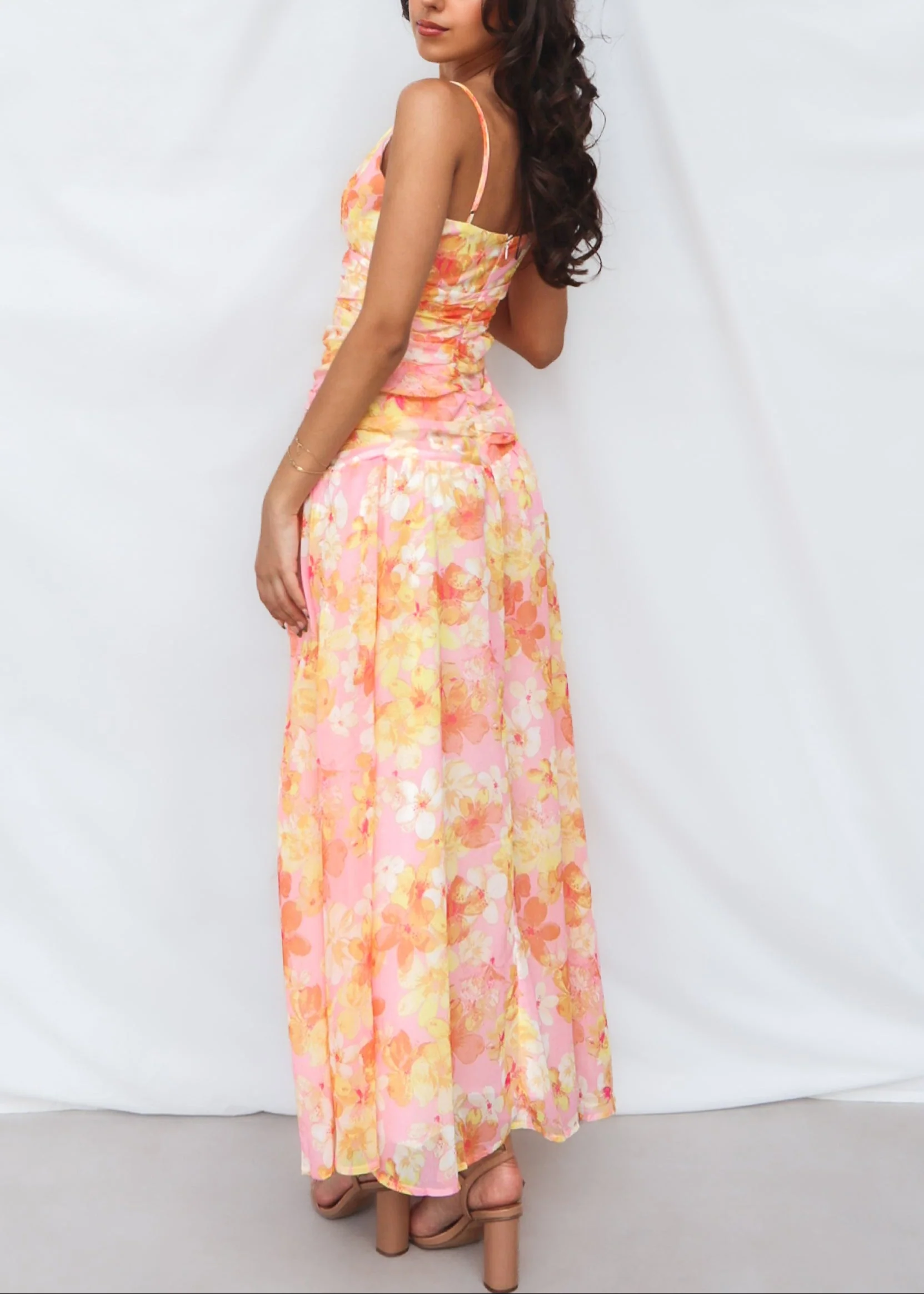 Yura Maxi Dress - Yellow Floral - Image 2