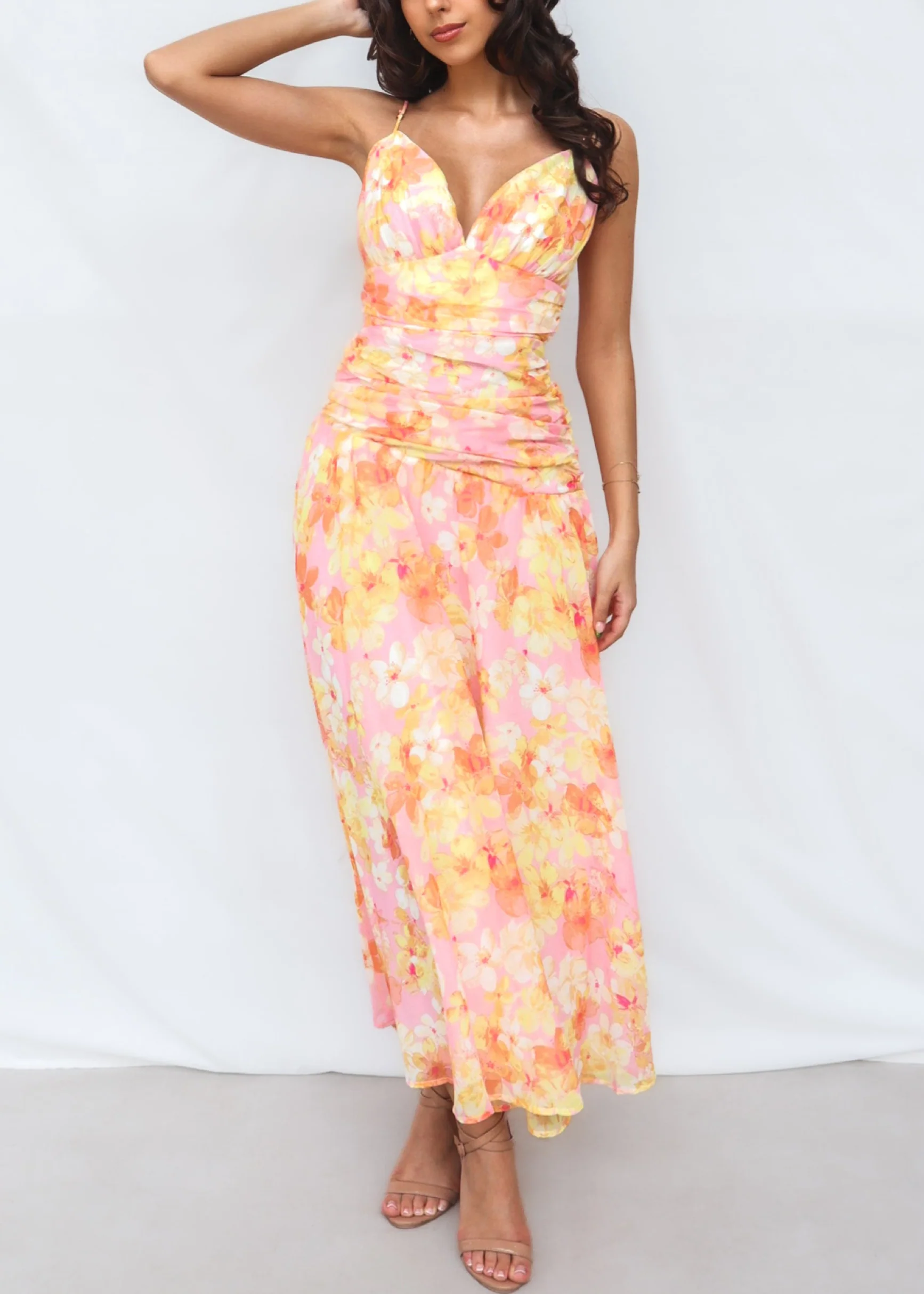 Yura Maxi Dress - Yellow Floral - Image 4